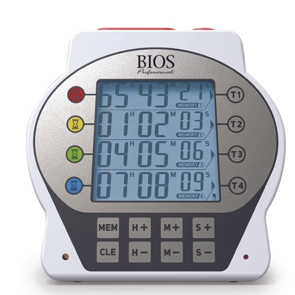 NIB BIOS Proffesional DT202 Kitchen Timer, Commercial 4-in-1 Timer